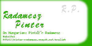 radamesz pinter business card